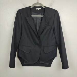 Carven Blazer Womens 38 FR Large US Black Avant Garde Jacket‎ Designer